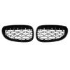 For BMW E60 E61 550i 535i Diamond Car Front Bumper Grille Kidney Racing Grill 2004-2009 Grille Black Frame Silver Grills