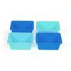 Standard Plastic Storage Bins Set of 4 Stackable Waterproof Toy Organizers Kids Room Nursery Craft Supplies Home Office