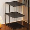 Stackable Metal Mesh Closet Shelf Organizer Multi Tier Storage Rack For Wardrobe Cabinet