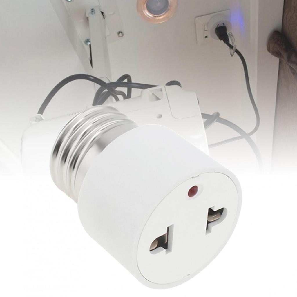 2-контактная вилка к адаптеру розетки E26 E27 Адаптер розетки среднего основания для освещения