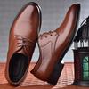 Plus Size Man Shoes Formal PU Leather Shoes for Men Lace Up Oxfords for Male Wedding Party Office Business Casual Shoe Men
