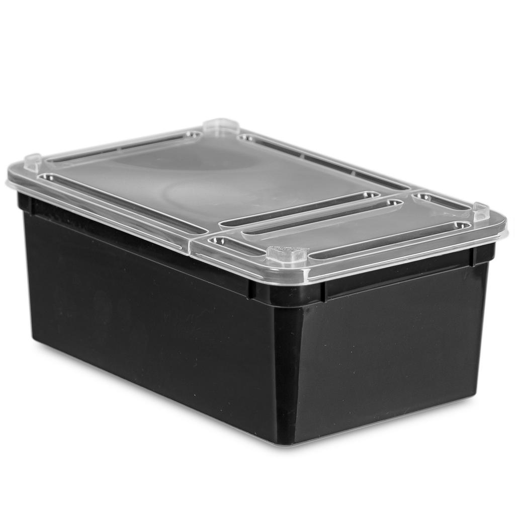 Terrarium Faunarium Plastic Container for Reptiles Amphibians Black 19x12x7.5cm