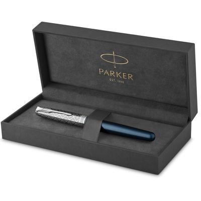 Parker Перьевая ручка Sonnet Premium Металл Синий CT Тонкое перо 18K Подарочная коробка Оригинальный импортный продукт 2119743 &