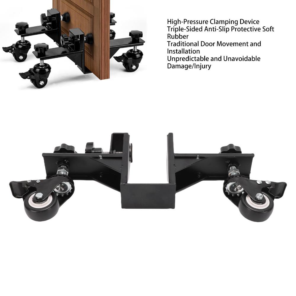 Steel Door Installation Dolly Adjustable Door Lifter Tool Stable Panel Moving Cart Home