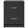 Nightstand with 2 Drawers Black 40 x 36 x 50 cm