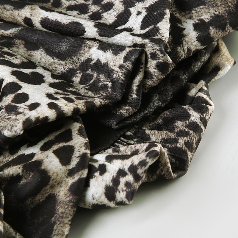 Женское сладкое и пряное платье с леопардовым принтом, облегающее, с открытой спиной, с короткими рукавами, пышное, ультракороткое платье Spice Girls