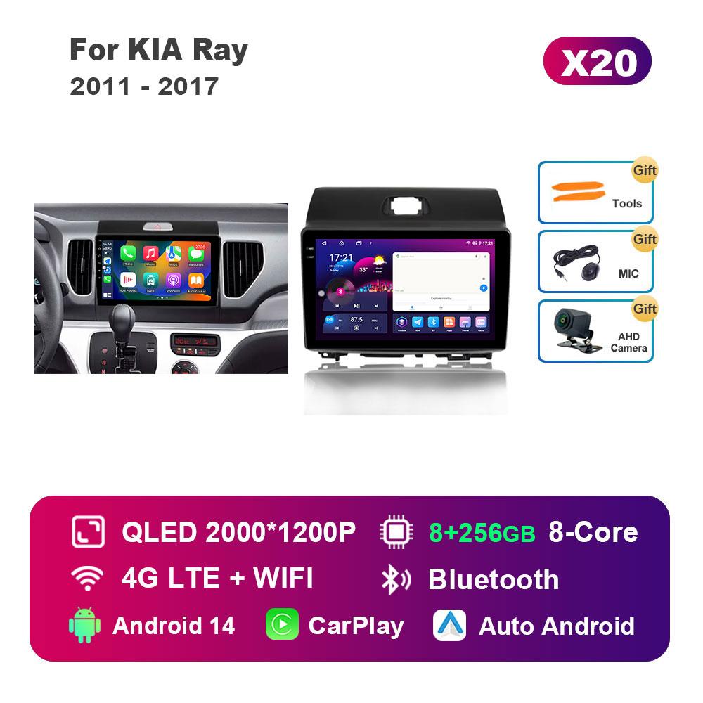 Android 14 for KIA Ray 2011 - 2017 GPS Navi Bluetooth Car Radio Video Multimedia Player WiFi HD Screen 4G DSP Stereo Auto Tools