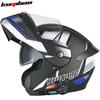 Dual Lens Flip-Up Motorcycle Helmet With Bluetooth Adult Riders ABS Full Face 3C Certified
