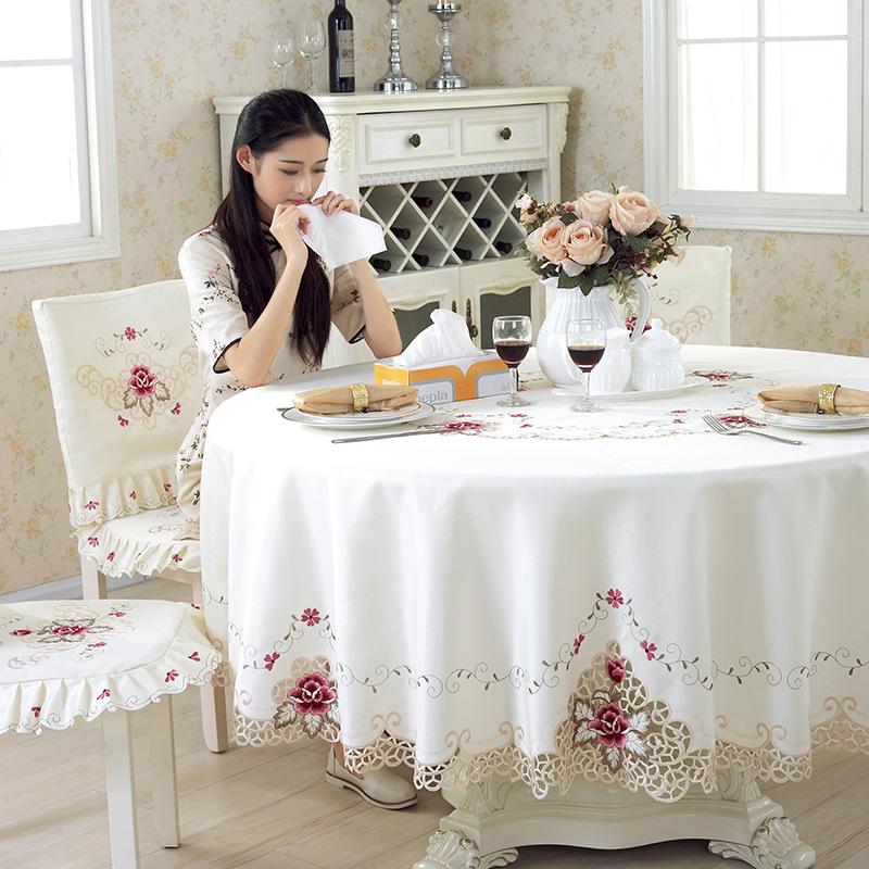 European -Style Pastoral Embroidery Table Cloth Chair Cover Table Runner Home Tea Table Cloth Thickened Table Cloth