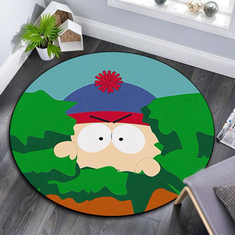 Stan Marsh pattern round rug,Carpet Rug for Living Room Bedroom Playroom ,Non-slip Floor Mat,Holiday Gifts and Birthday Gifts.