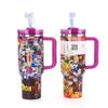 Stainless Steel Vacuum Insulated Travel Mug With Handle Car Outdoor Use 40oz Leakproof Cup