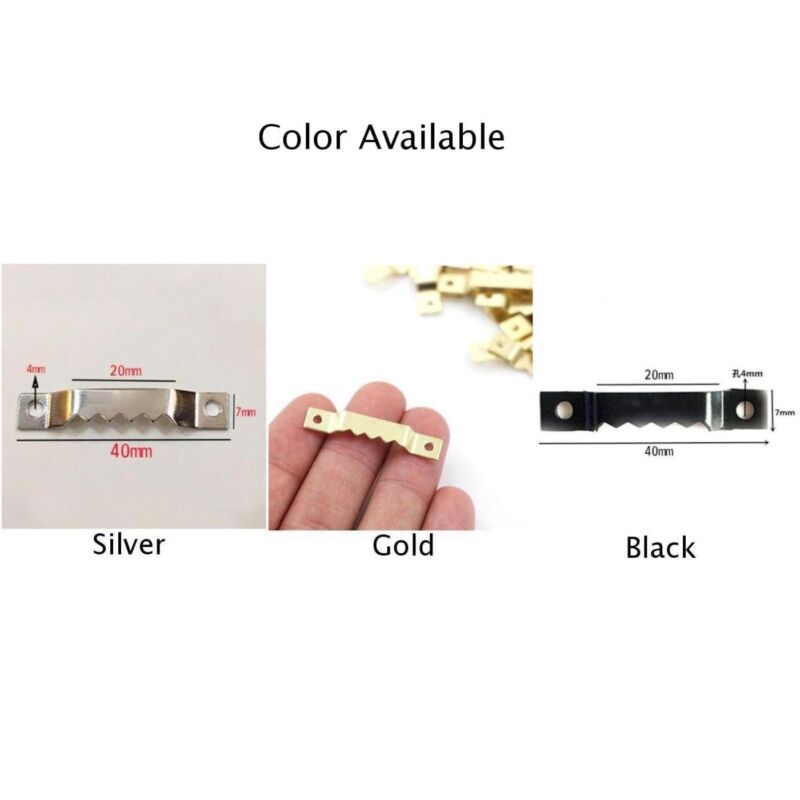 Подвесы для картин с зубьями пилы, латунные, 40 мм, холщовая рамка с зубьями пилы, настенное крепление, 50 шт.