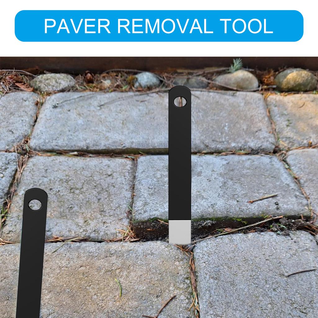 2Pcs Pavers Pullers Pavers Extractor Tool with Joint Scrapers Teeth Gripper Slots Pavers Removal Tool for Garden Yard