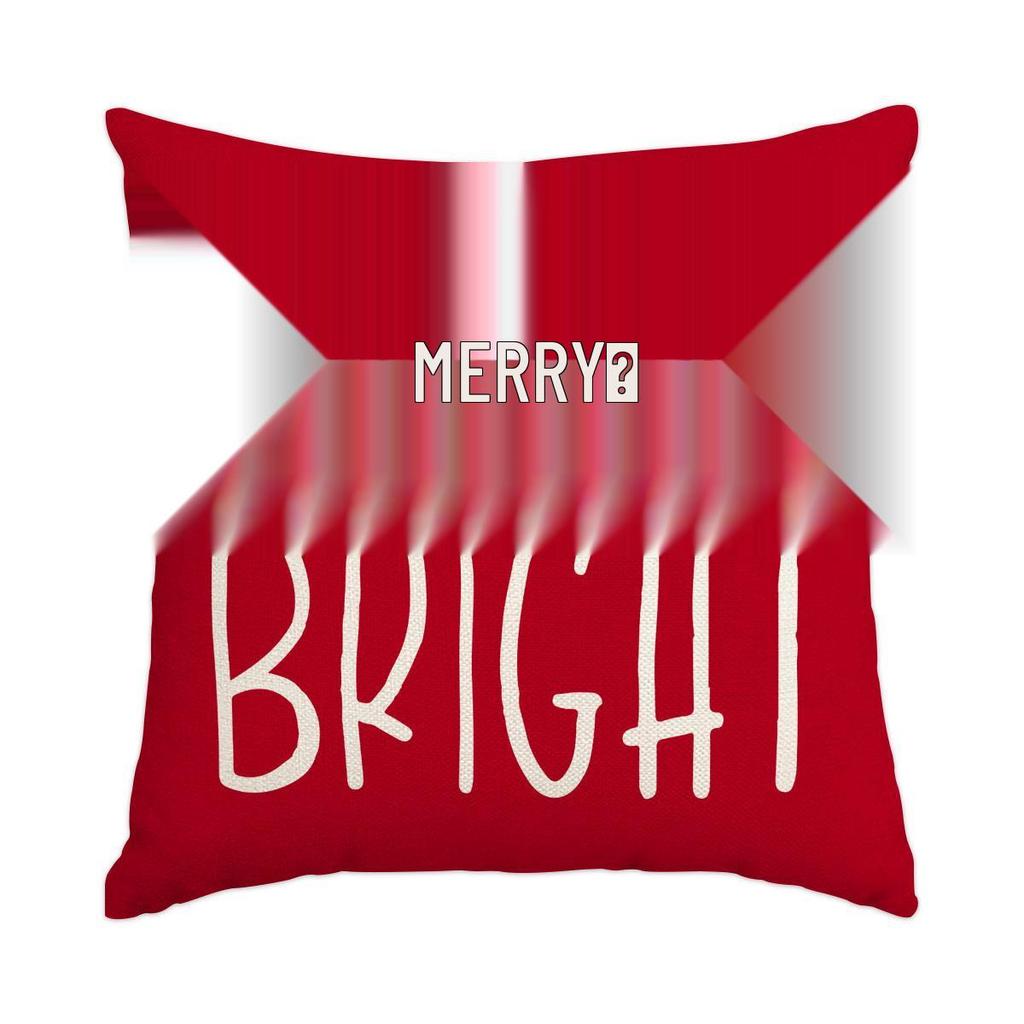 Горячая распродажа Рождественская наволочка из искусственного льна с принтом елки и снеговика - Праздничная декоративная наволочка для диванной подушки