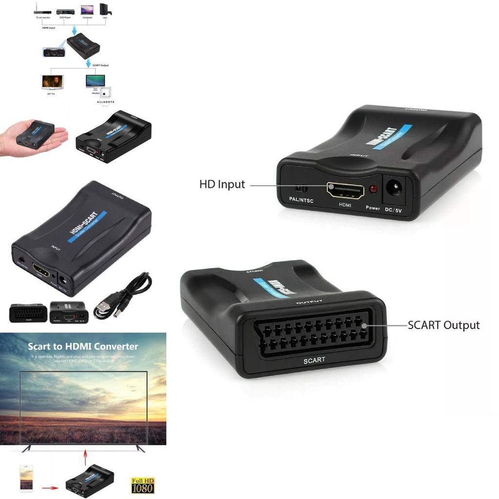 Конвертер HDMI в SCART высокой четкости для кристально чистого видео качества 1080p и универсальной совместимости