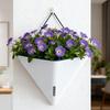 Triangular Wall Mounted Flower Pot Planters Self Watering Hanging Basin for Plants Lazy Flowerpot Office Home Garden Accessories