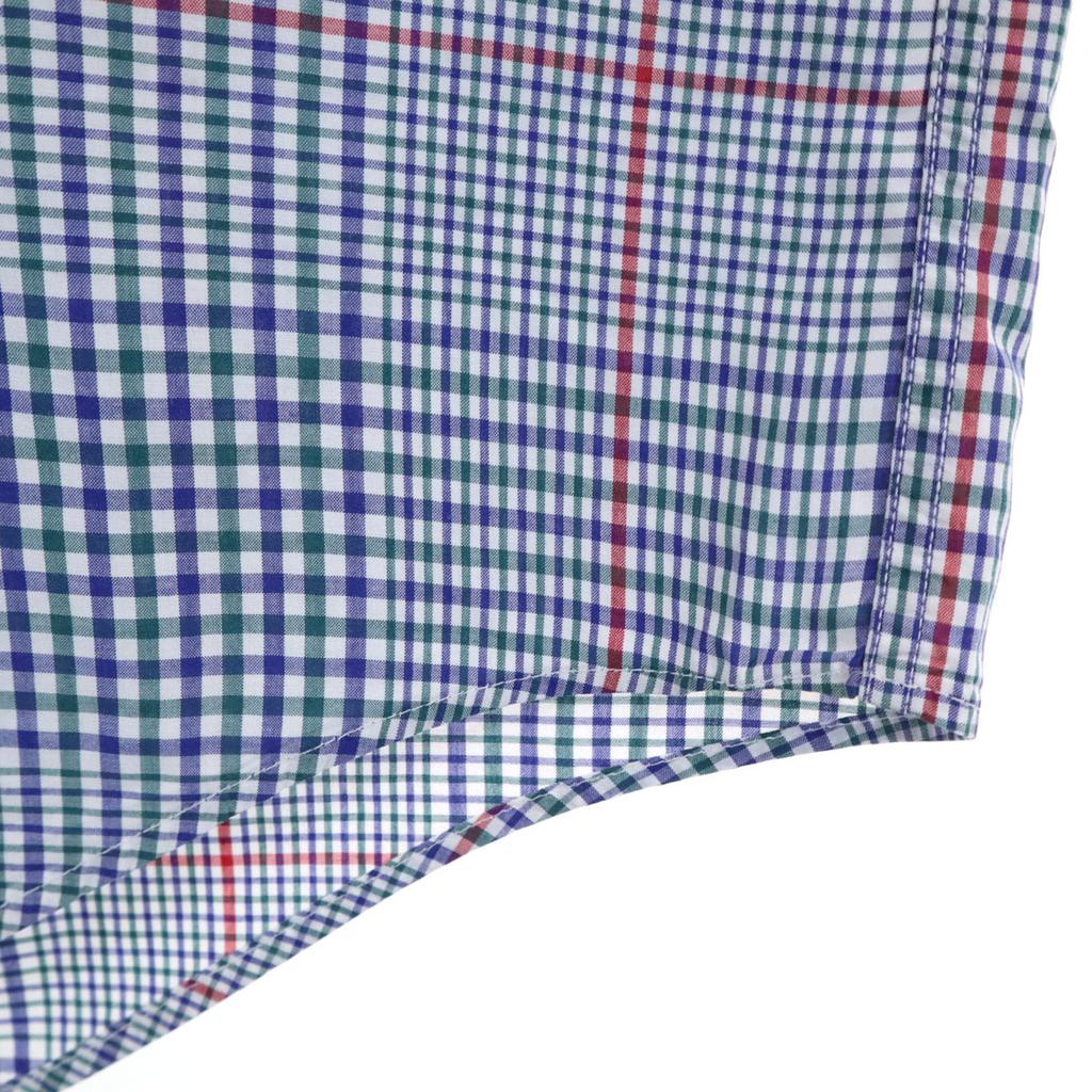 L.L.BEAN Винтажная рубашка 80-х годов в клетку с коротким рукавом на пуговицах, мужская, б/у