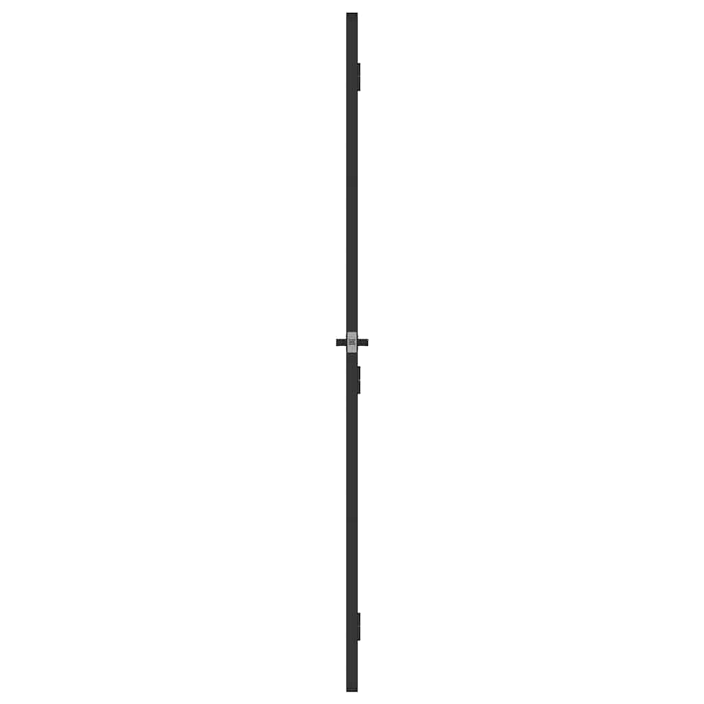 Interior Door Slim Black 102.5 x 201.5 cm Tempered Glass & Aluminum