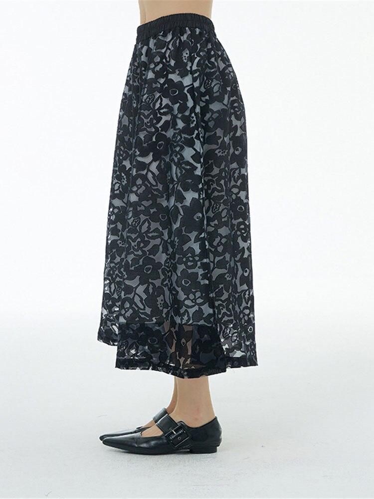 Xitao Сетчатые широкие брюки с модным принтом, женские брюки WMD6824