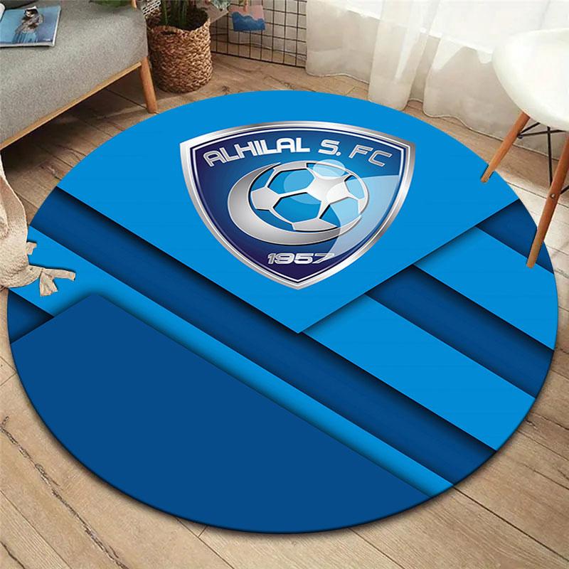 Круглый ковер Al Hilal SFC, Ковер для гостиной, спальни, дивана, игровой комнаты, Нескользящий коврик для пола