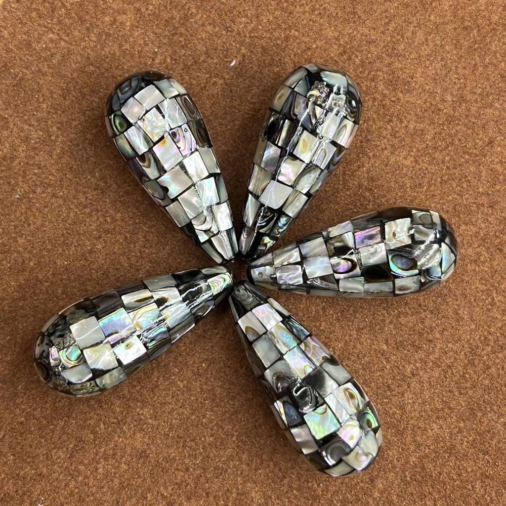 1Pc, Natural Abalone Shell Pendant, Fashion Minimalist Style Men Women Charms, DIY Necklace Components for Creative Jewellery Making, Festive Crafts