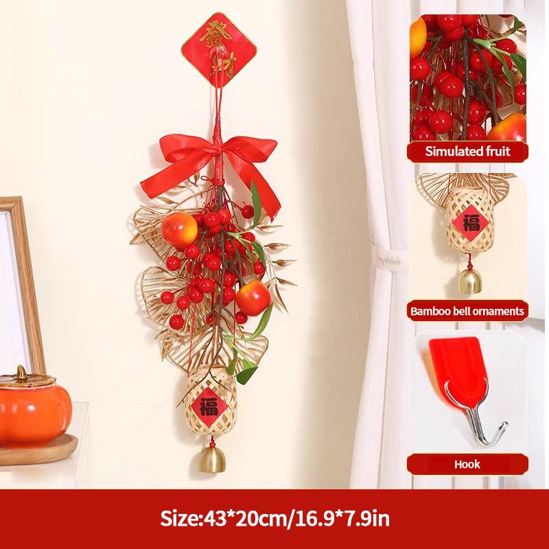 Chinese New Year Decorations 2026 Lucky Fortune Hanging Pendants Traditional Spring Festival Living Room Hanging Ornaments
