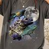 Retro Hydrosaurus Lizard Shirt, Vintage Sailfin Dragon Moon Tee, Celestial Reptile Art, Aesthetic 90s Lizard Tshirt, Cottagecore Nature Gift