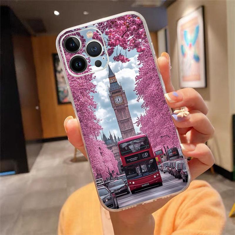 Лондонская эстетика Чехол для телефона Carcasa Funda Для iPhone 17 Pro Max Air 16 15 14 13 Pro Max 15 16 Pro 15Plus Чехол