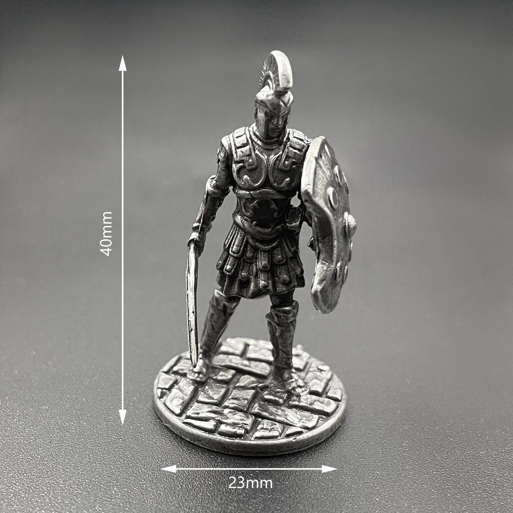 1pcs Ancient Spartan Rome Soliders Figurines Miniatures Vintage Metal Soldiers Statue Desktop Ornament Gift