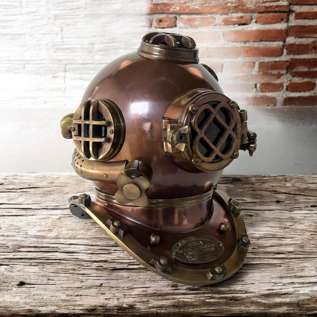 Brown Diving Helmet US Navy Deep Sea Divers Helmet Nautical Gift