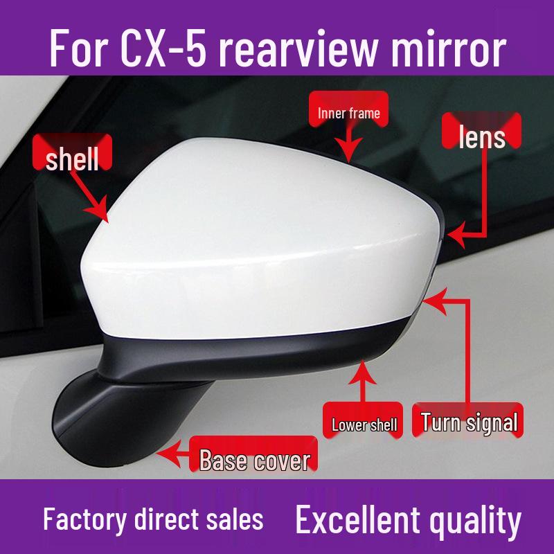 Mazda CX5 Rearview Mirror Cover & Turn Signal Frame for 2013-2014 Models