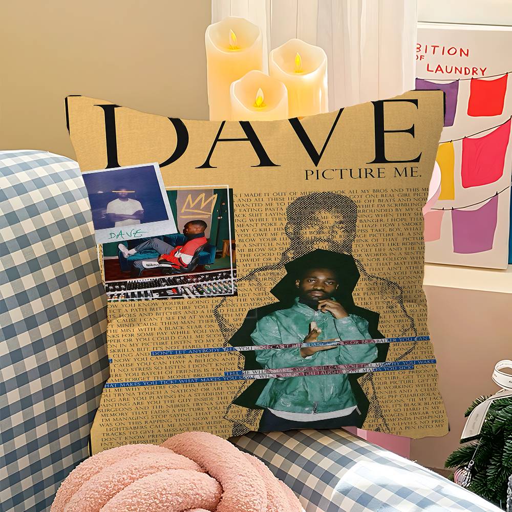 Поп-хип-хоп рэпер Дейв Подушка Аниме-подушка Подушка для изголовья дивана-кровати Чехол для подушки 45x45 см Мода