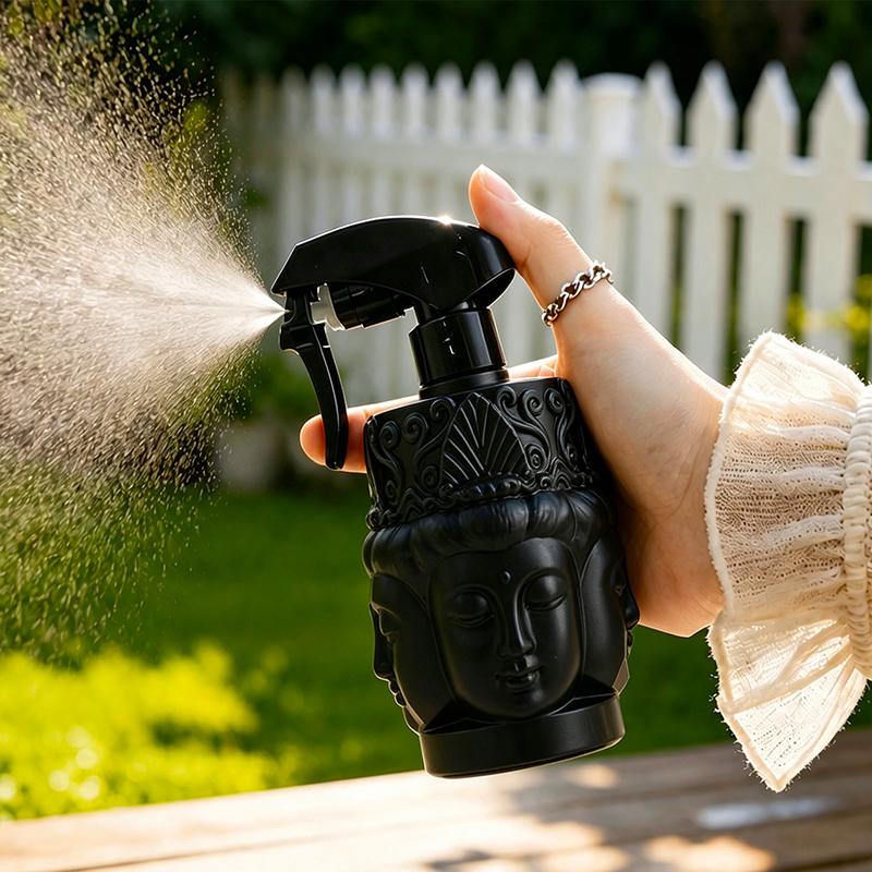 Multi Face Buddha Head Resin Spray Bottle Embossed Plant Water Mister for Garden Watering Household Cleaning Desktop Home Decor