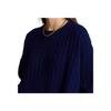 Polo Ralph Lauren SS22 Однотонный свитер крупной вязки с круглым вырезом и длинными рукавами Женский свитер Синий 211856724-001