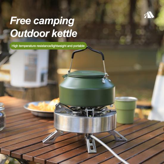 Портативный походный чайник для воды с ручкой емкостью 1,35/1,6 л, пищевой глиноземный горшок для приготовления кипящей воды, чая с молоком, уличный кофейник для