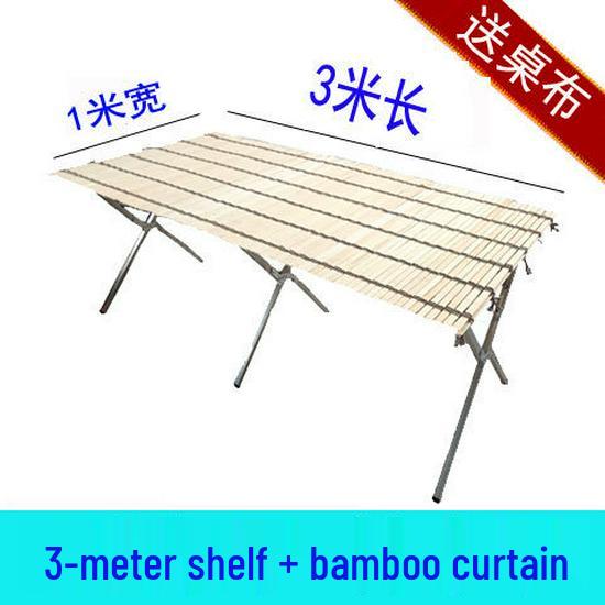 Foldable Night Market Shelf with Thick Bamboo Mat