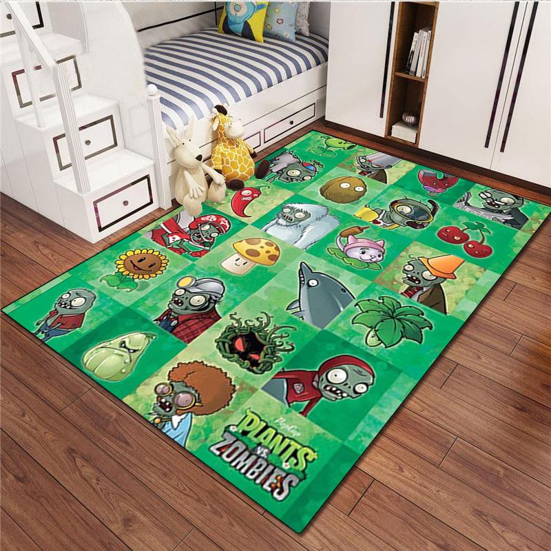 1Pc Plants V.S. Zombies Rug - Home carpet Office Decorative Carpet For Living Room Bedroom Door Mat Floor Rug Computer Chair Area Rug