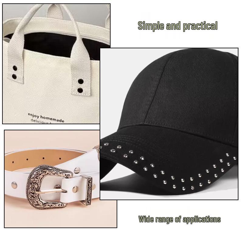 Сплавные плоские пуговицы-клепки для одежды, обуви, сумок, шляп - круглые украшения-шипы