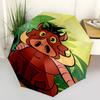 Pumbaa,Lion King Automatic Umbrella   Tri fold Portable Umbrella, Best Holiday Gift for Men and Women, Durable Iron Frame, Playful Design, S