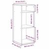 VidaXL Bookcase Concrete Grey 34x31x80 Cm Engineered Wood, Storage Cabinet, Storage Shelf, Unit of 860277