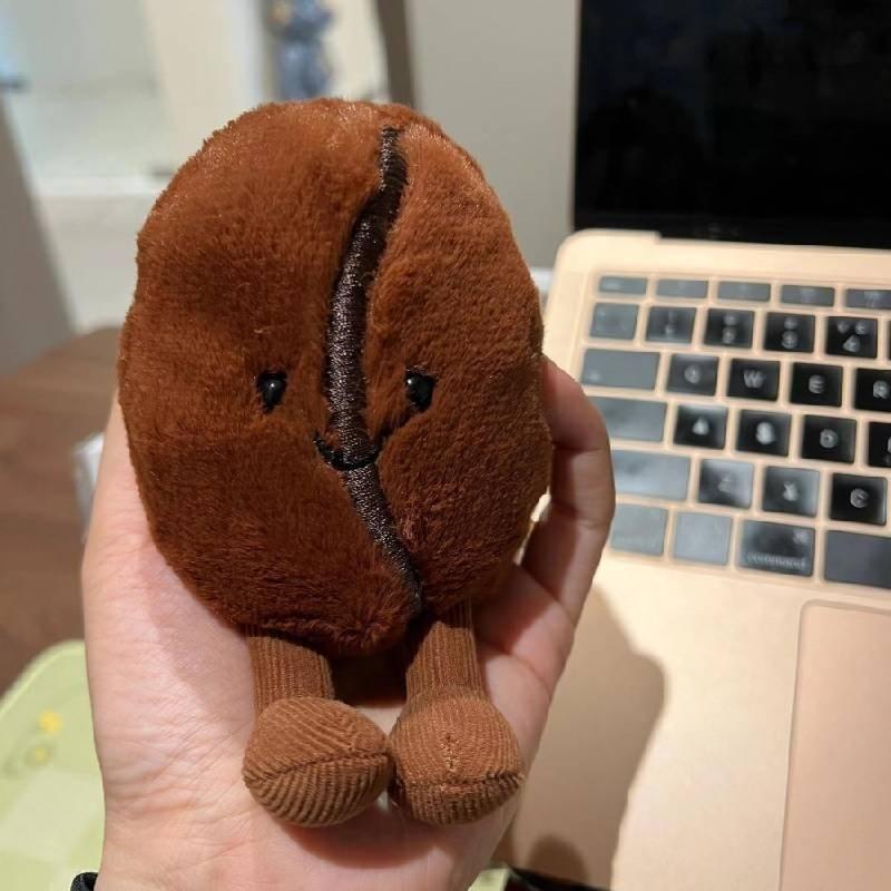 Тема Плюшевая игрушка Jellycat Кофейное зерно Коричневый Детская Мягкая Улыбающееся выражение Лица Подарок