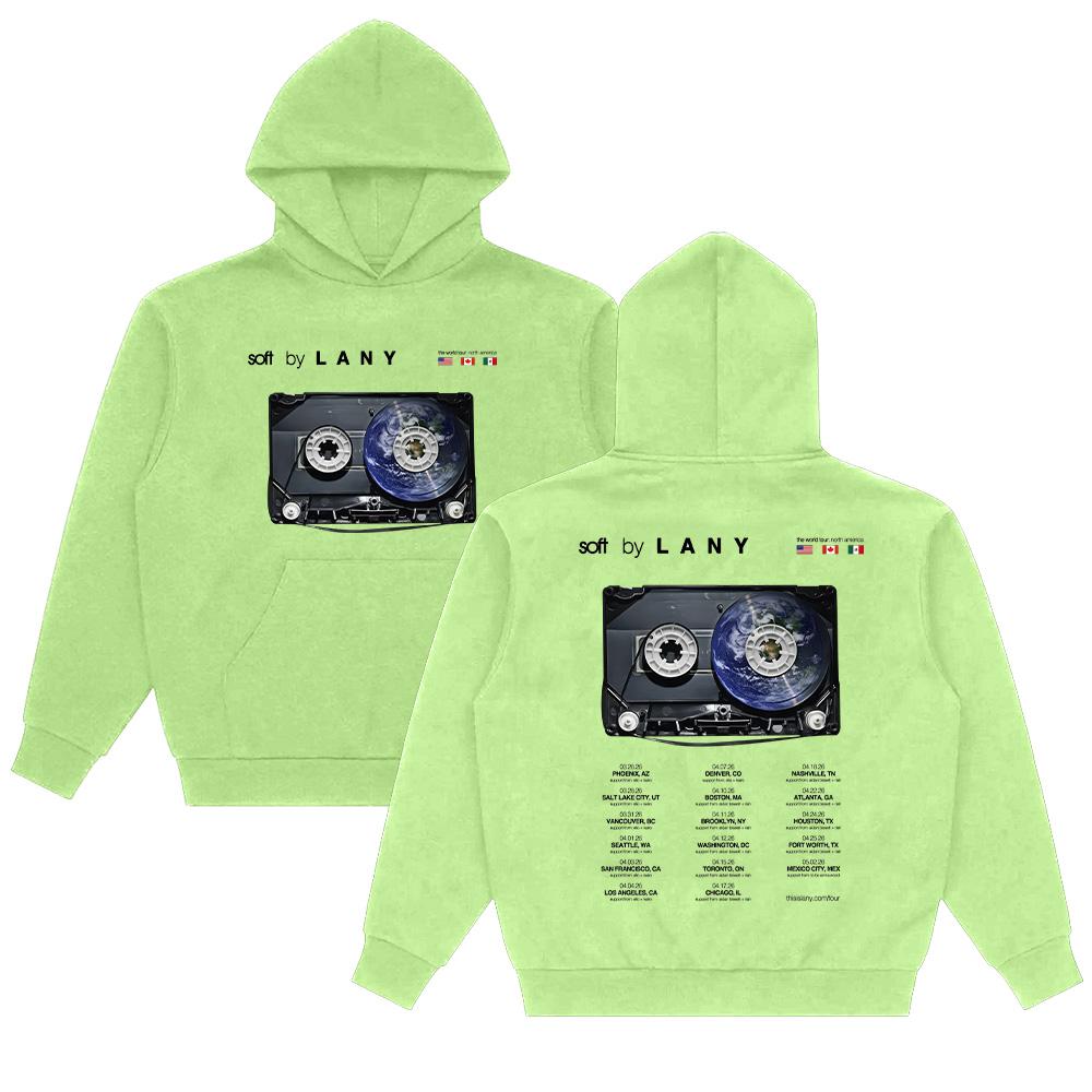 LANY The World Tour Северная Америка Худи Мужские Женские Хип-Хоп Ретро Толстовки Модный Тренд Пуловер Повседневная Худи