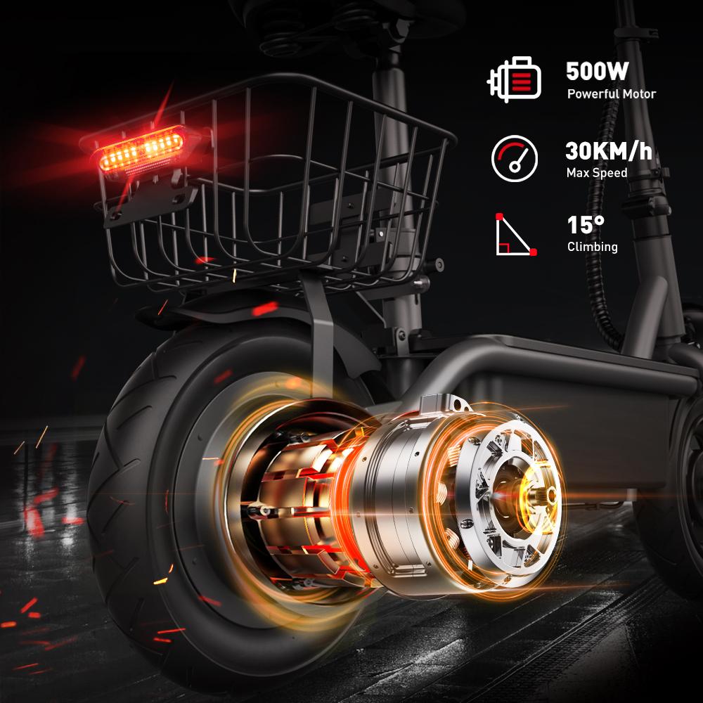 Электросамокат для взрослых iScooter 10" 500 Вт Мотор 36 В 7.8 Ач Макс. Дальность 30 км Нагрузка 150 кг Черный F2