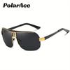 PolarAce Unisex Polarizing Alloy Square Oversized Frame Sunglasses Cycling Sunglasses, UV400