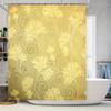 Роскошная золотистая ткань для душевой занавески с принтом, декор для ванной комнаты, водонепроницаемая домашняя декорация для ванны, желтые 3D узоры