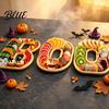 Креативная подача еды 3 шт. Хэллоуин Буквы BOO Фруктовая тарелка Большая наполняемая конфетница Закуски Жуткая десертная тарелка Поднос для печенья Сервировка