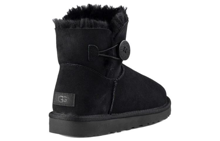 Women's Boots UGG Mini Bailey Button Boot Black Women's