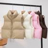 Winter Thick Warm Cotton Short Stand Collar Sleeveless Vest Vest