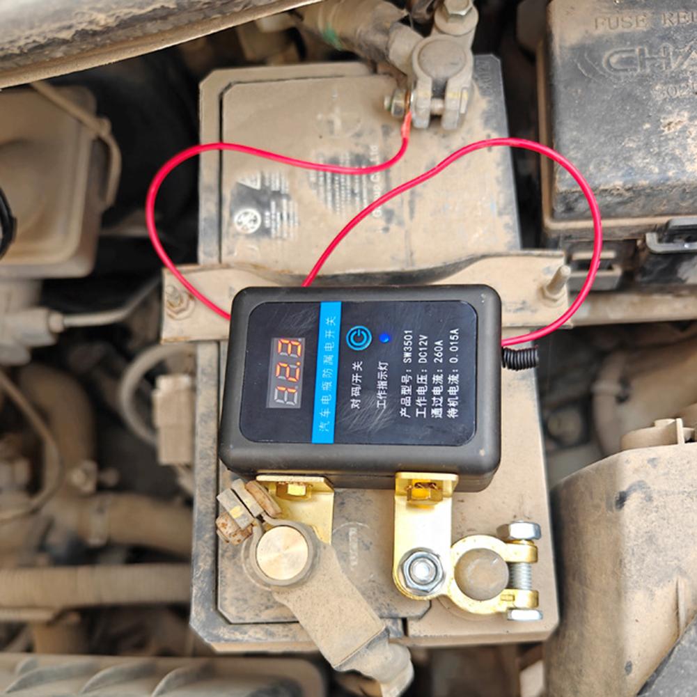 DC 12V Автоматический выключатель питания 260A Пульт дистанционного управления Защитное устройство защиты от утечки для автомобиля, грузовика, прицепа, автофургона