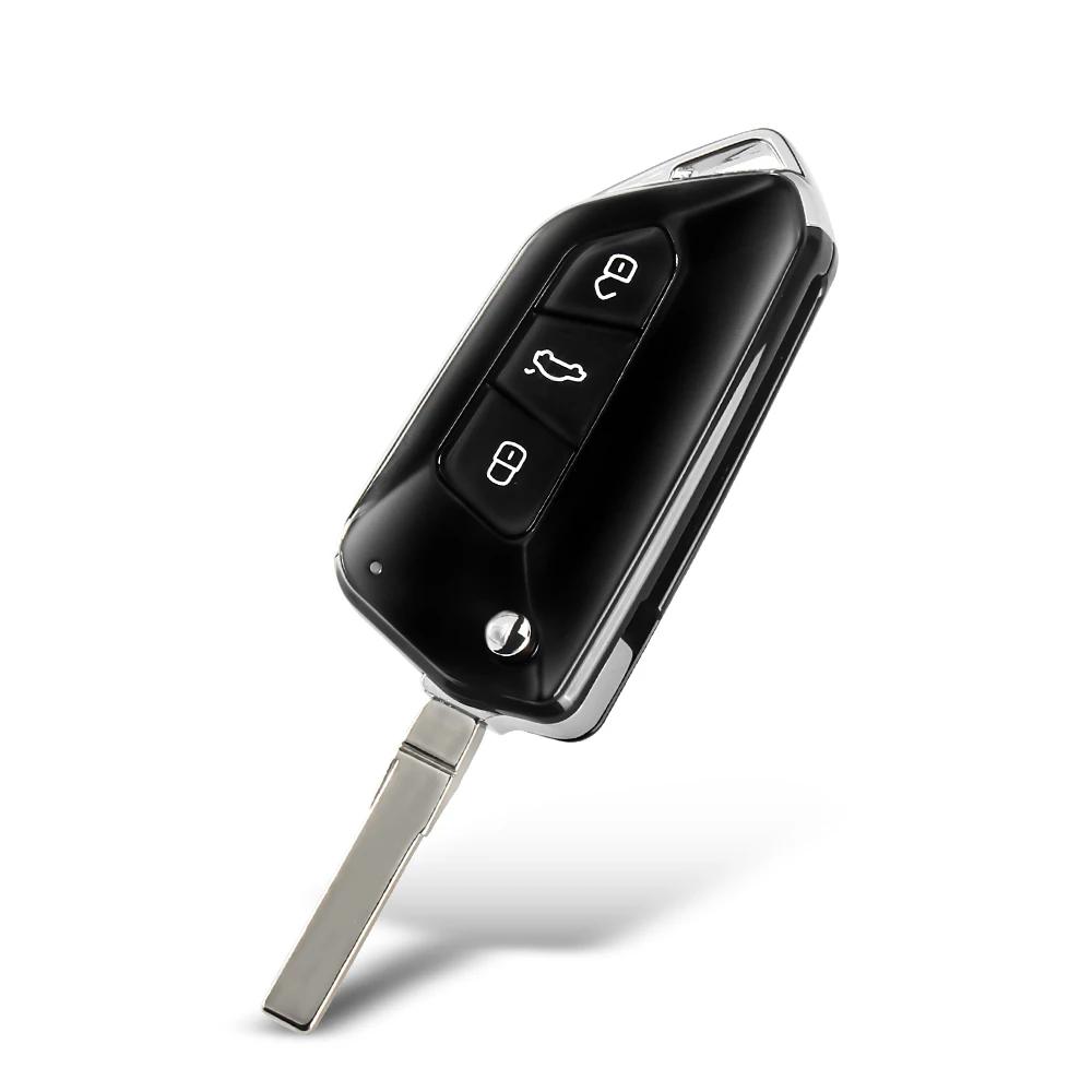 3 кнопки модифицированный дистанционный ключ чехол брелок для VW Jetta Golf Mk6 Tiguan Polo Passat CC SEAT Skoda Octavia